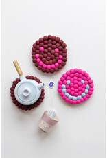 Aveva Onderzetter, Smiley - Cerise - Ø 17cm