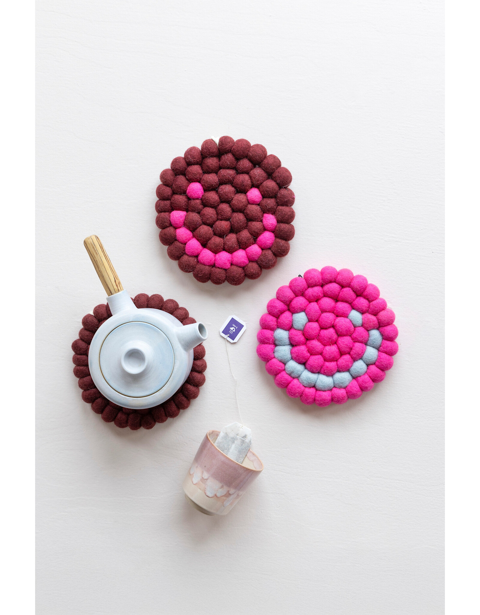 Aveva Onderzetter, Smiley - Burgundy - Ø 17cm