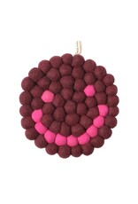 Aveva Onderzetter, Smiley - Burgundy - Ø 17cm