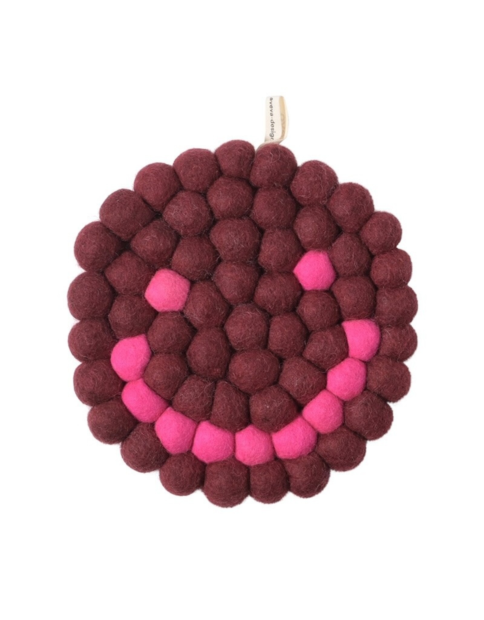 Aveva Onderzetter, Smiley - Burgundy - Ø 17cm