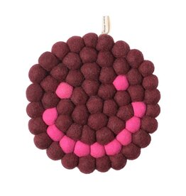 Aveva Onderzetter, Smiley - Burgundy - Ø 17cm