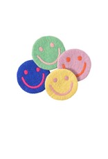 Aveva Wool Coaster, Smiley - 4st - Ø 10cm