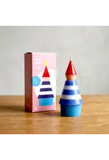 Not the girl who misses much Kaars, Little One S - N°3 Blauw/Rood - 9,4x4,7 cm