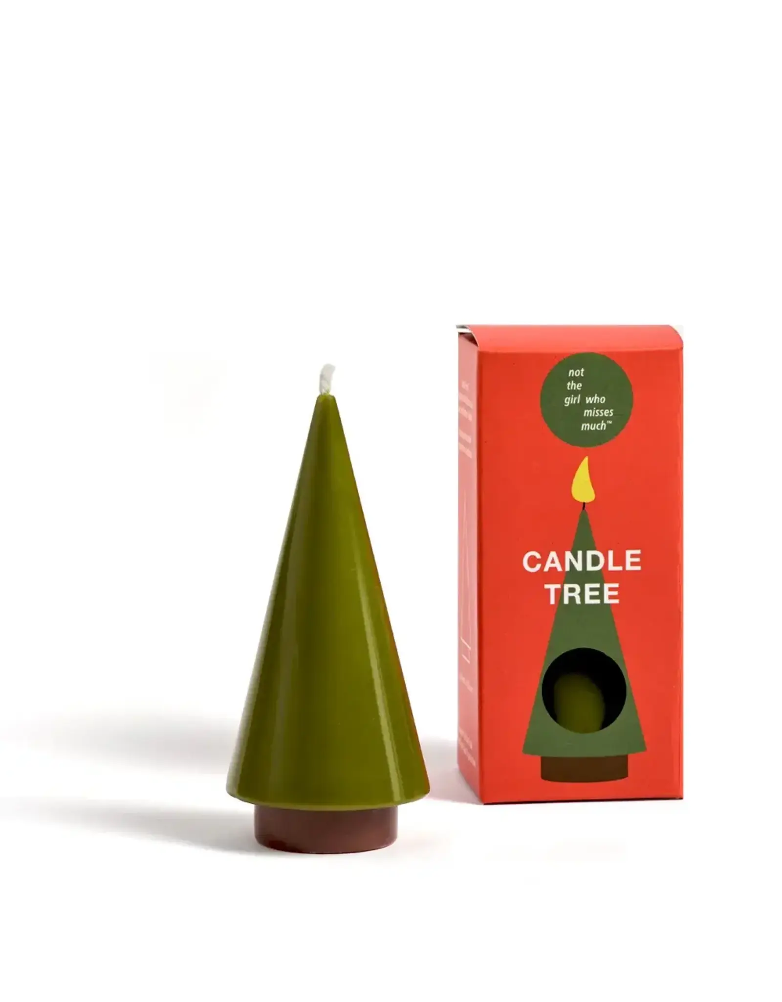 Not the girl who misses much Kaars, Tree S - Olive - Ø 5 x 10,7 cm