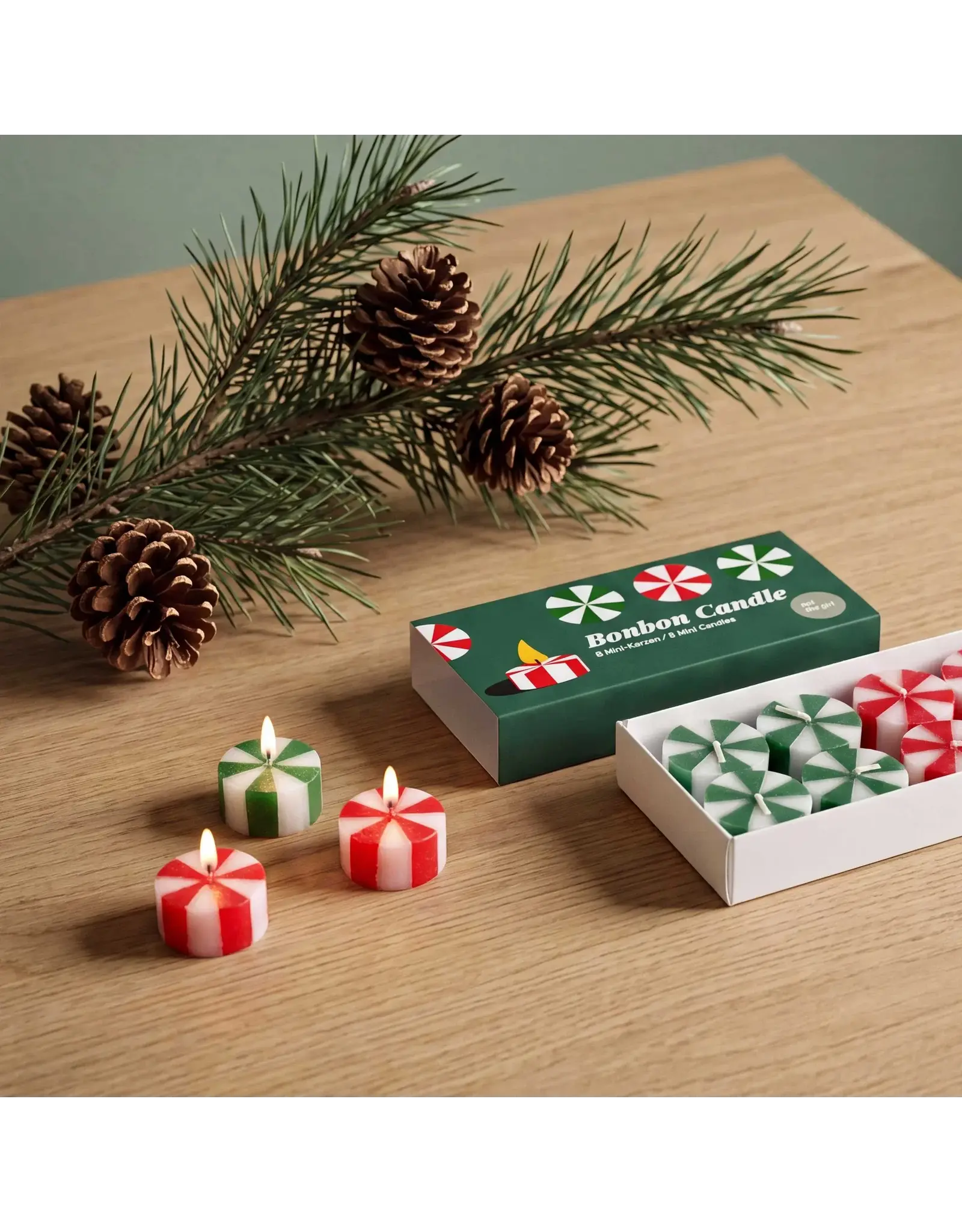 Not the girl who misses much Bon Bon Kaarsjes, Xmas - 8st - Ø 2,7cm