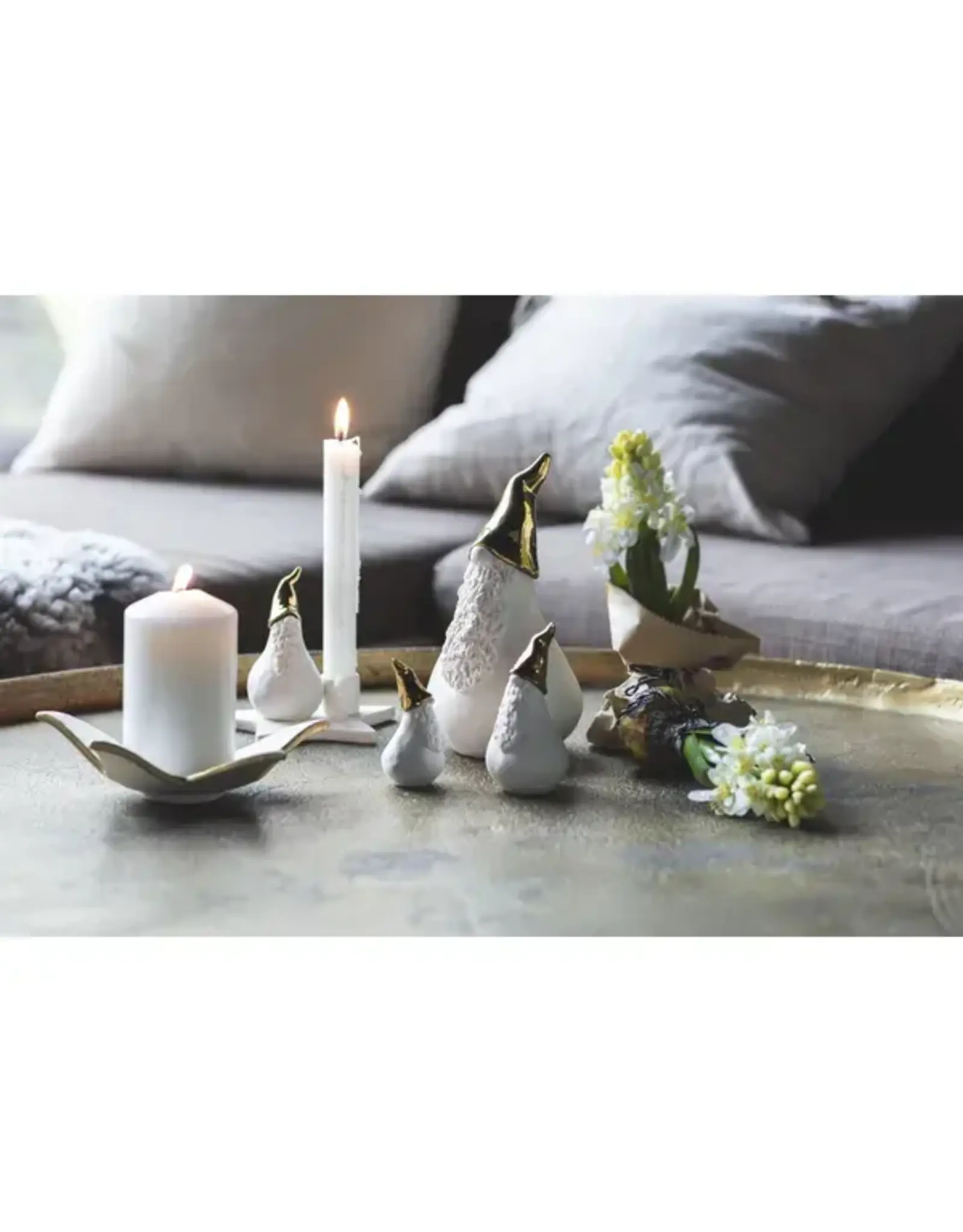 Nääsgränsgården Santa S - Wit/Goud - H 7,5cm