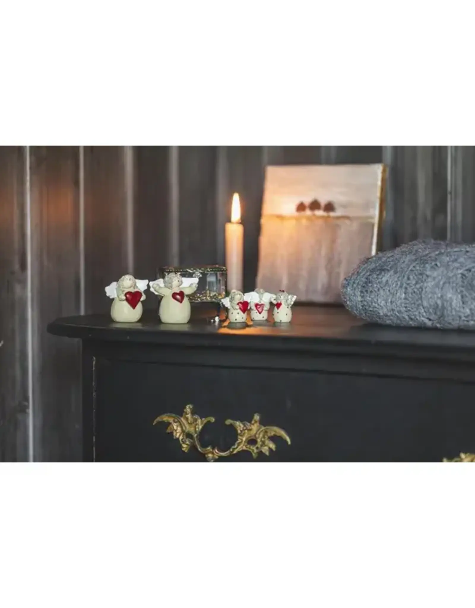 Nääsgränsgården Engel S - Rood Hartje - H 6 cm