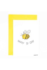 Studio Flash Wenskaart - Happy Bee Day - Letterpress Kaart + Envelop