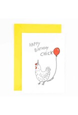 Studio Flash Wenskaart - Birthday Chick - Letterpress Kaart + Envelop