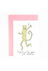 Studio Flash Wenskaart - Moves like jaguar - Letterpress Kaart + Envelop