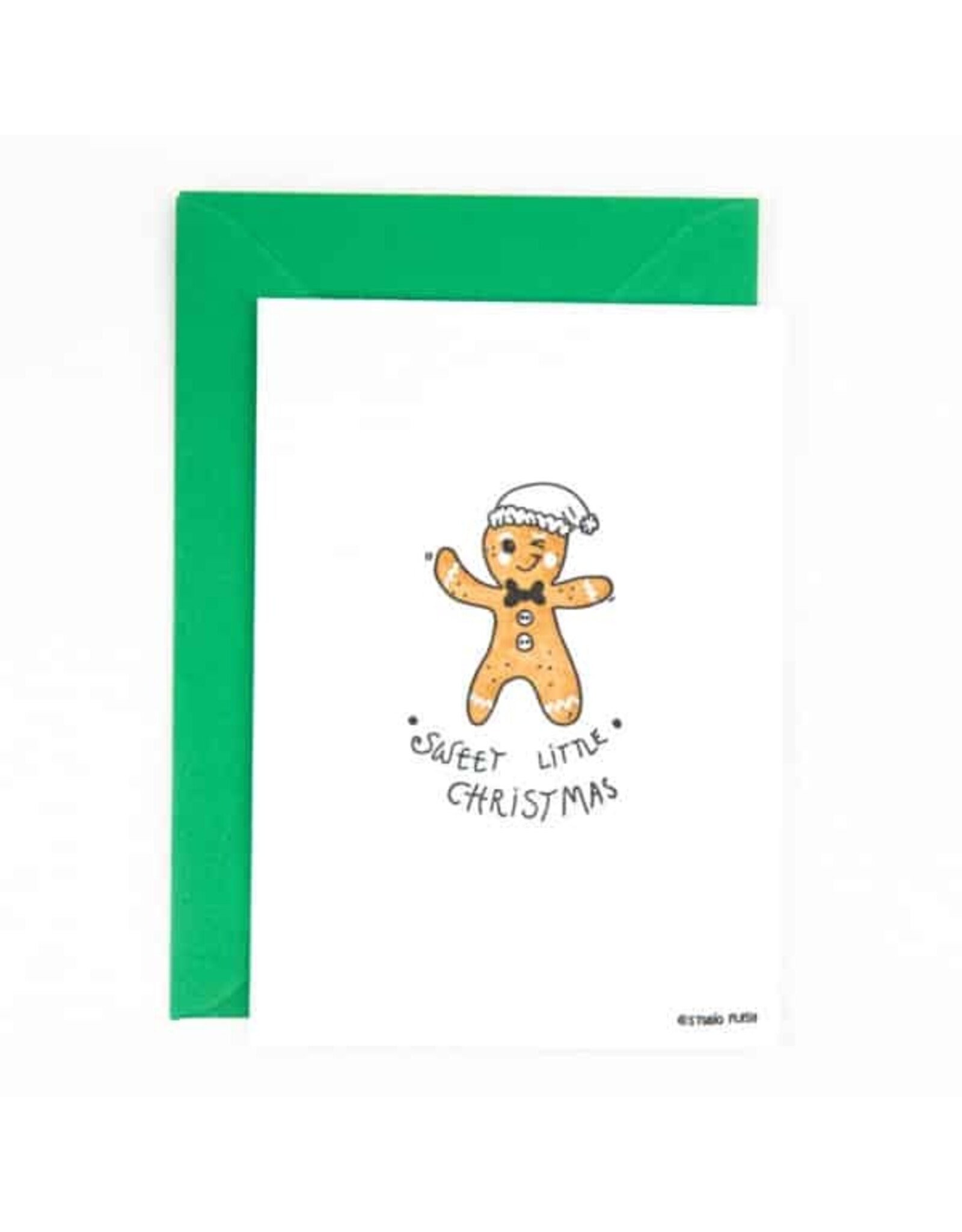 Studio Flash Wenskaart, Kerst - Sweet little Christmas - Letterpress Kaart + Envelop