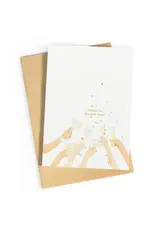 Studio Zwoane Wenskaart, Kerst - Cheers to the new year - Dubbele kaart + Envelop