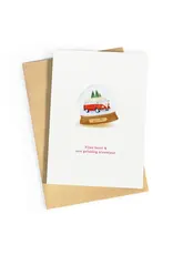 Studio Zwoane Wenskaart, Kerst - Fijne Kerst, Busje - Dubbele kaart + Envelop