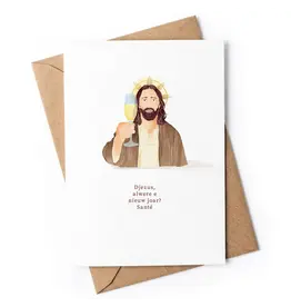 Studio Zwoane Wenskaart, Kerst - Djezus - Dubbele kaart + Envelop