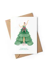 Studio Zwoane Wenskaart, Kerst - A pointe - Dubbele kaart + Envelop