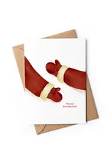 Studio Zwoane Wenskaart, Kerst - Kerstknuffel - Dubbele kaart + Envelop