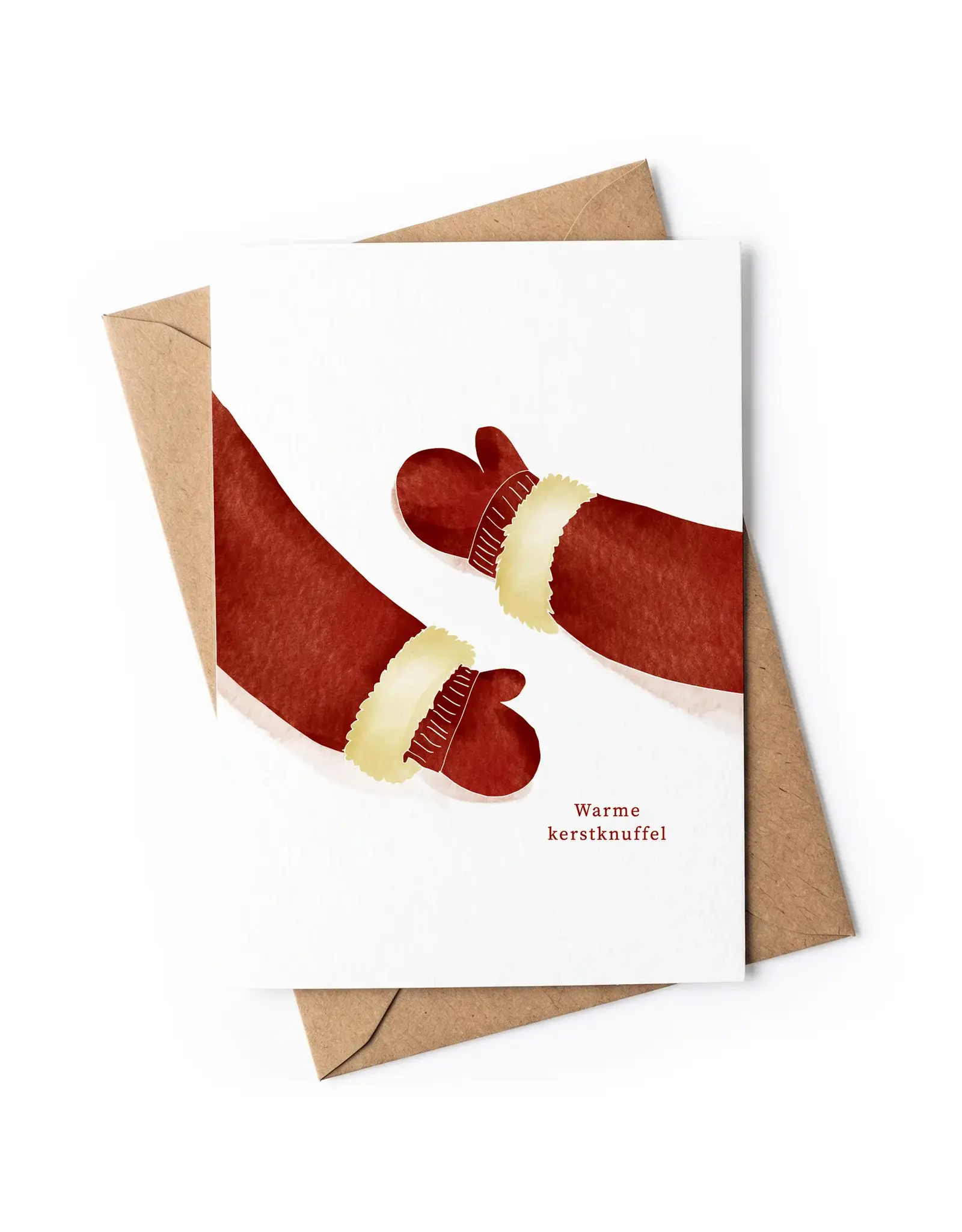 Studio Zwoane Wenskaart, Kerst - Kerstknuffel - Dubbele kaart + Envelop