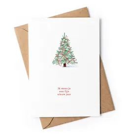 Studio Flash Wenskaart, Kerst - Fijne feestdagen - Dubbele kaart + Envelop