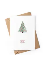 Studio Flash Wenskaart, Kerst - Fijne feestdagen - Dubbele kaart + Envelop