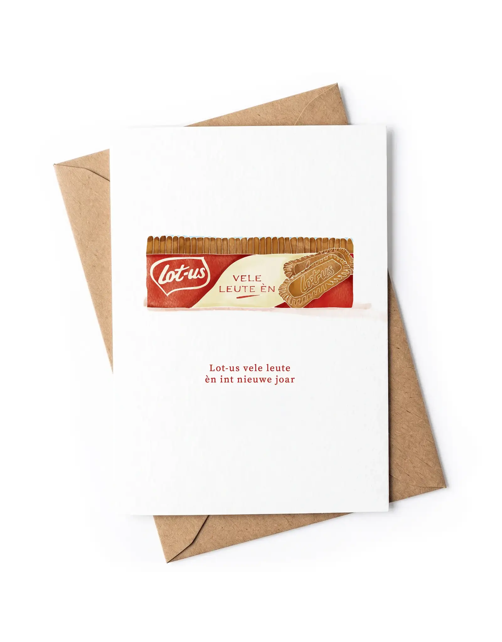Studio Zwoane Wenskaart, Kerst - Lot us vele leute en - Dubbele kaart+ Envelop