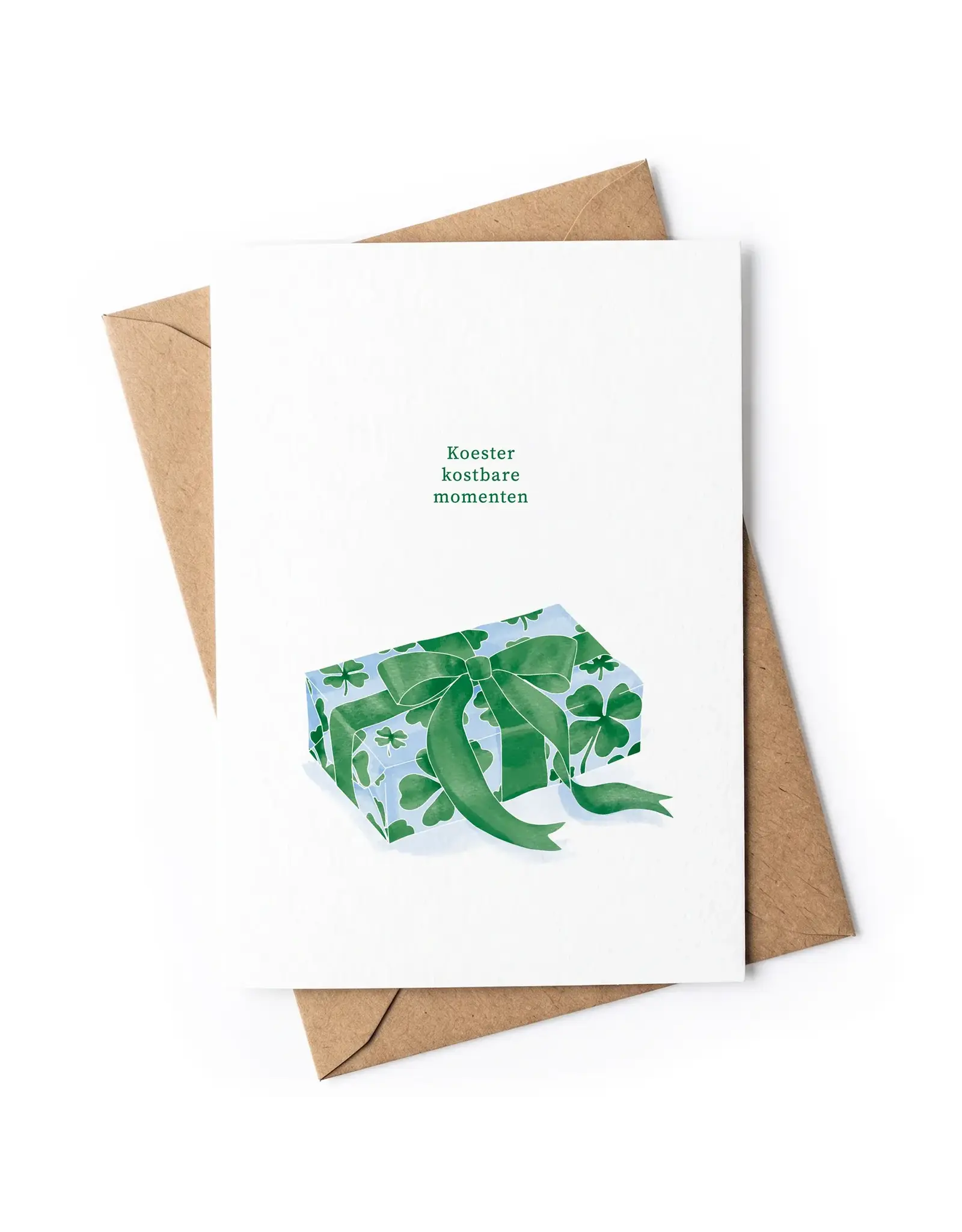 Studio Zwoane Wenskaart, Kerst - Koester kostbare momenten - Dubbele kaart + Envelop