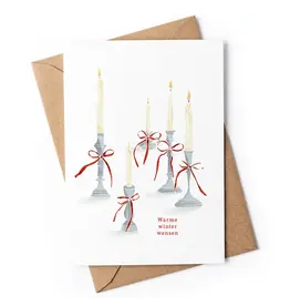 Studio Zwoane Wenskaart, Kerst - Warm winter wensen - Dubbele kaart + Envelop