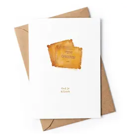 Studio Zwoane Wenskaart - Petit Opbeuren - Dubbele kaart + Envelop