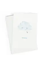 Studio Zwoane Wenskaart - Wolk, Veel sterkte - Dubbele kaart + Envelop