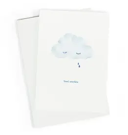 Studio Zwoane Wenskaart - Wolk, Veel sterkte - Dubbele kaart + Envelop
