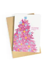 Studio Zwoane Wenskaart, Kerst - Fijne feestdagen en een kleurrijk nieuwjaar - Dubbele kaart + Envelop