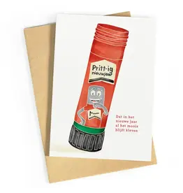 Studio Zwoane Wenskaart, Kerst - Al het moois blijft kleven - Dubbele kaart + Envelop