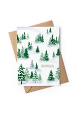 Studio Zwoane Wenskaart, Kerst - Even Sparren - Dubbele kaart + Envelop