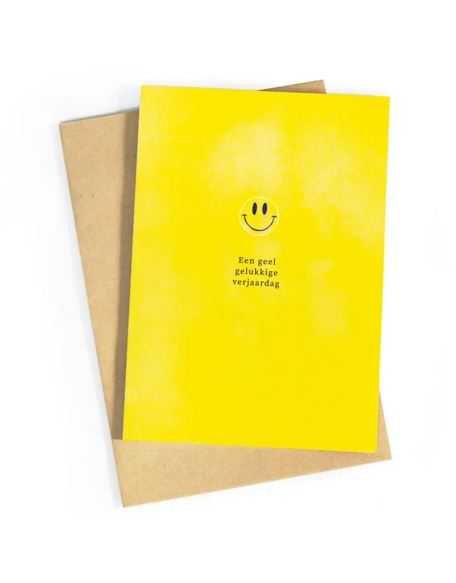 Studio Zwoane Wenskaart - Smiley, Gelukkige verjaardag - Dubbele kaart + Envelop