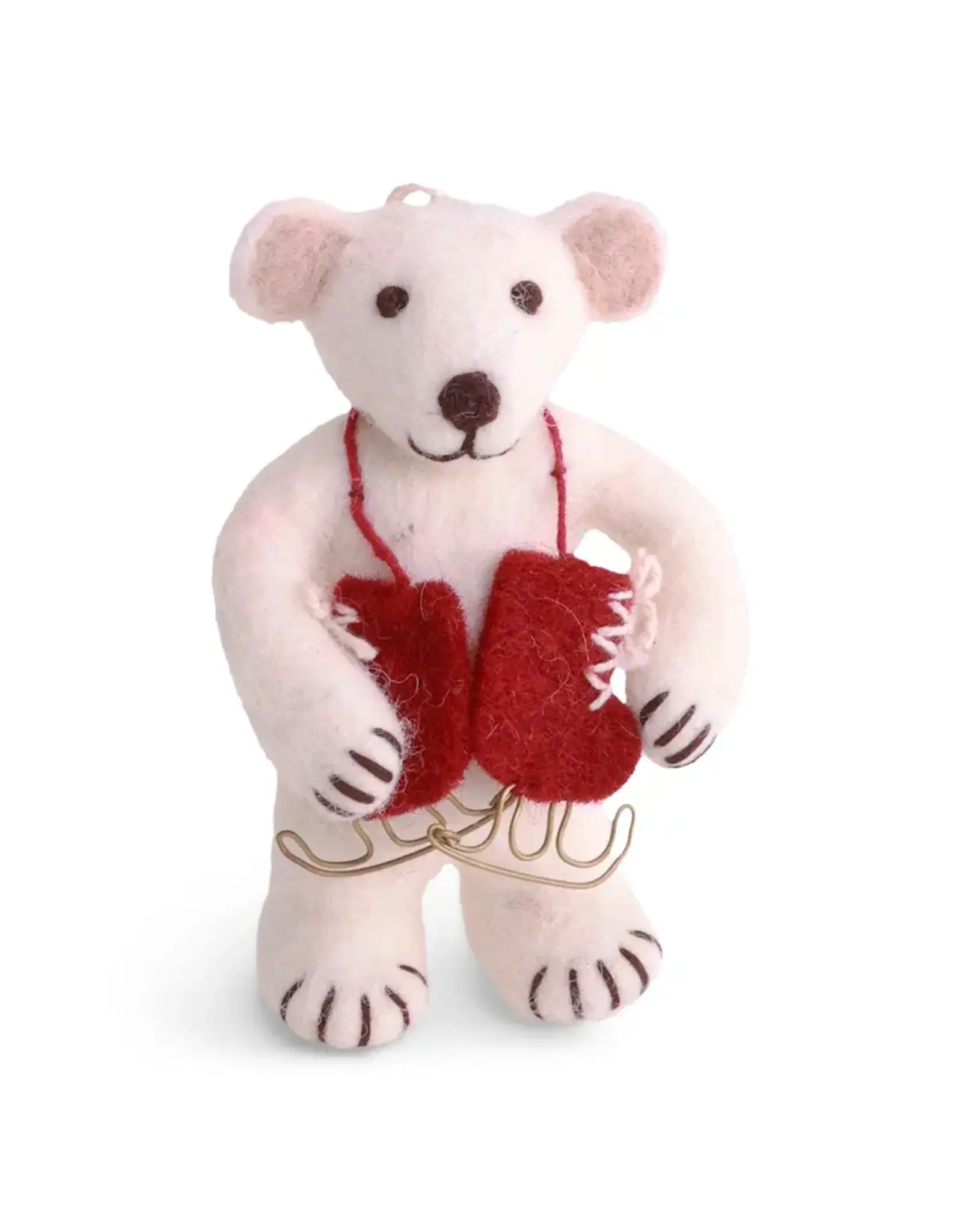 Gry & Sif Ijsbeer - Ijschaatsen - 10cm