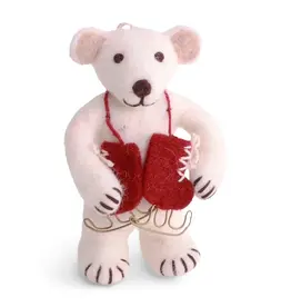 Gry & Sif Ijsbeer - Ijschaatsen - 10cm