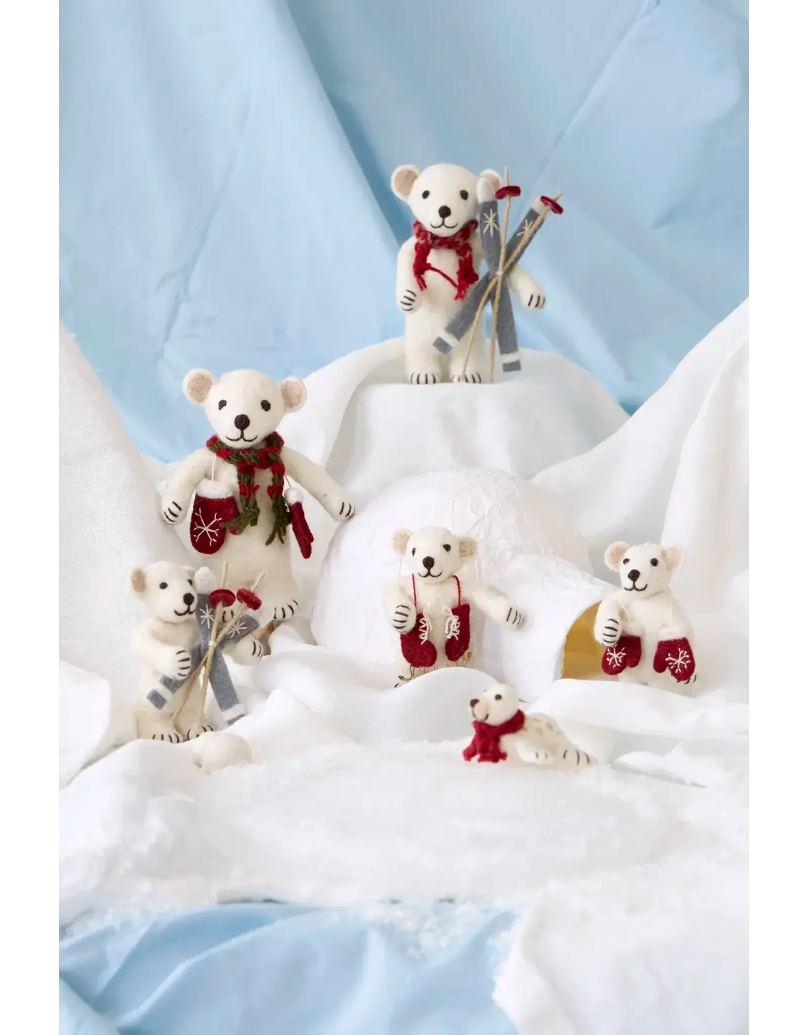 Gry & Sif Ijsbeer - Ijschaatsen - 10cm