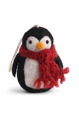 Gry & Sif Pinguïn met Rode Sjaal - 7cm