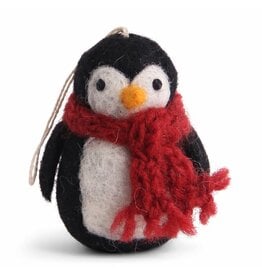 Gry & Sif Pinguïn met Rode Sjaal - 7cm