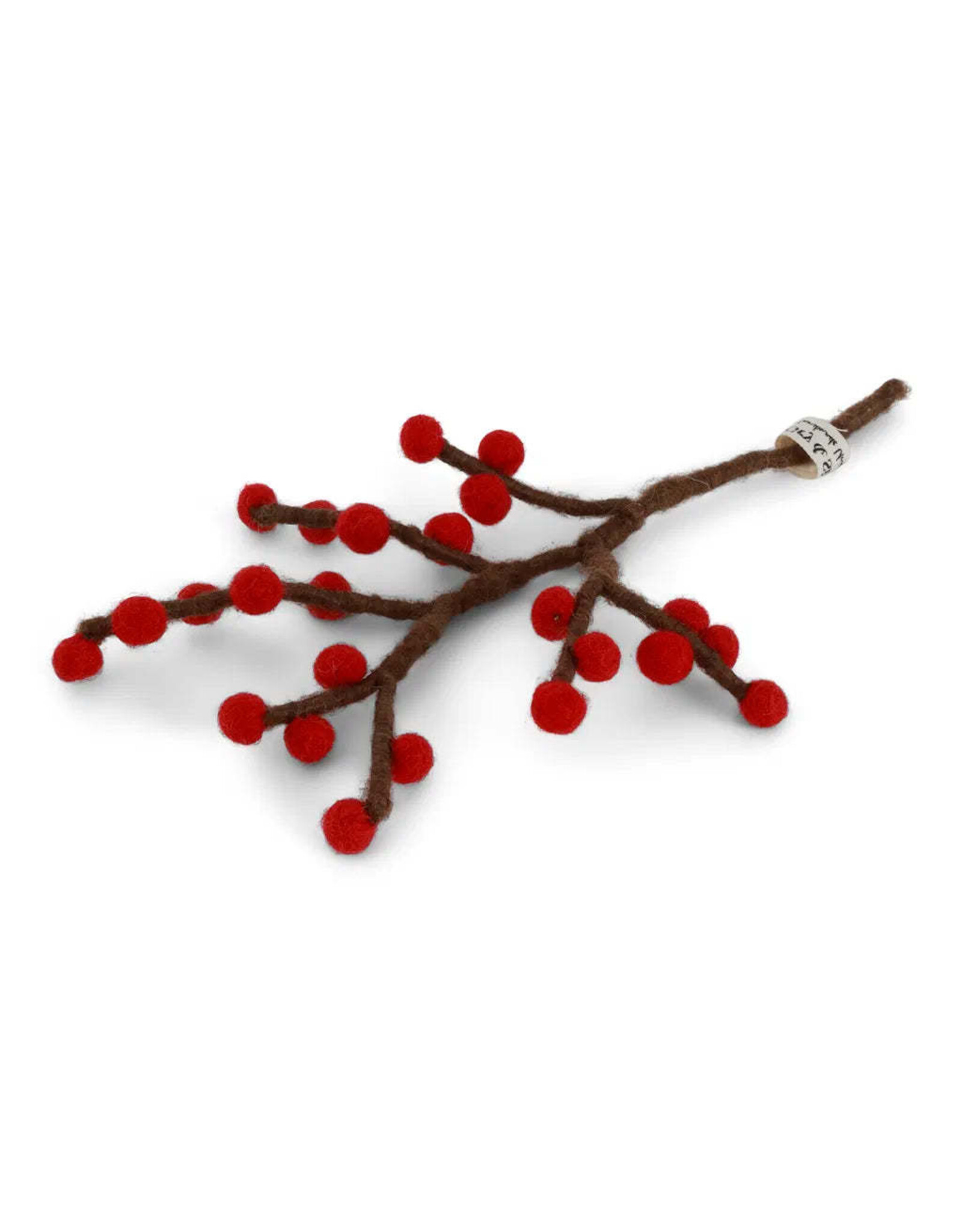 Gry & Sif Vilten Bloem - Mini Branch, Red berries - 20cm
