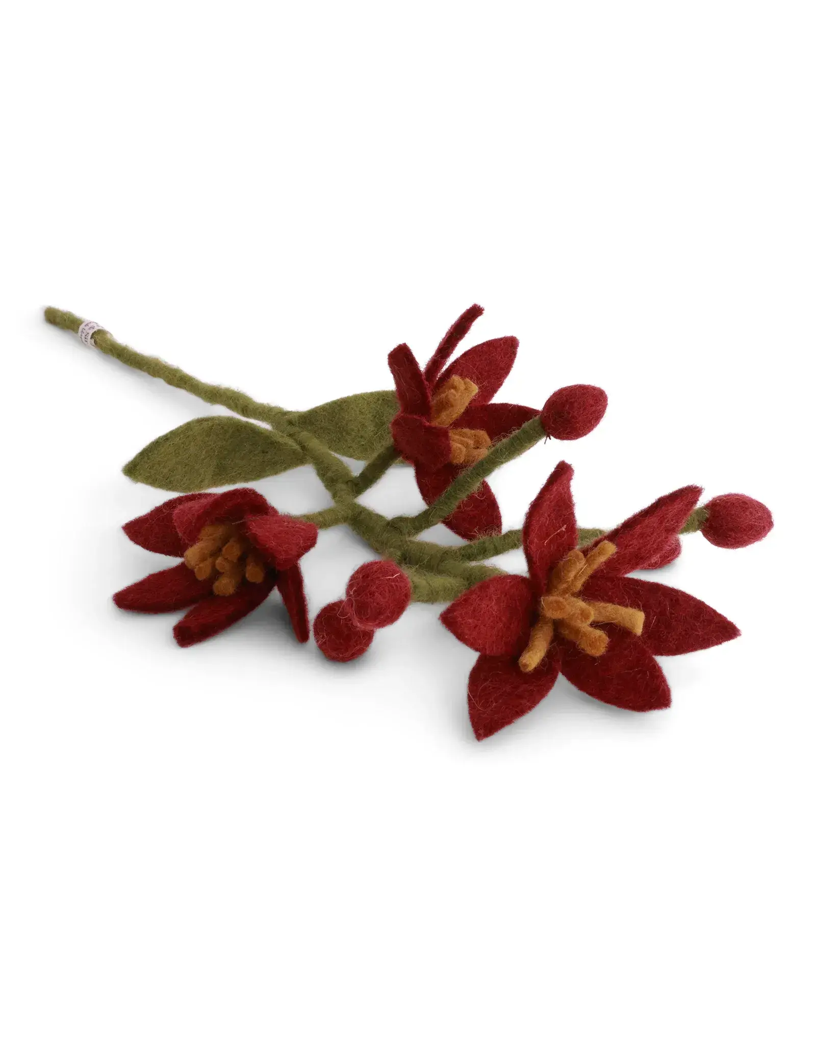 Gry & Sif Vilten Bloem, Nova Flower - Dark Red - 40cm