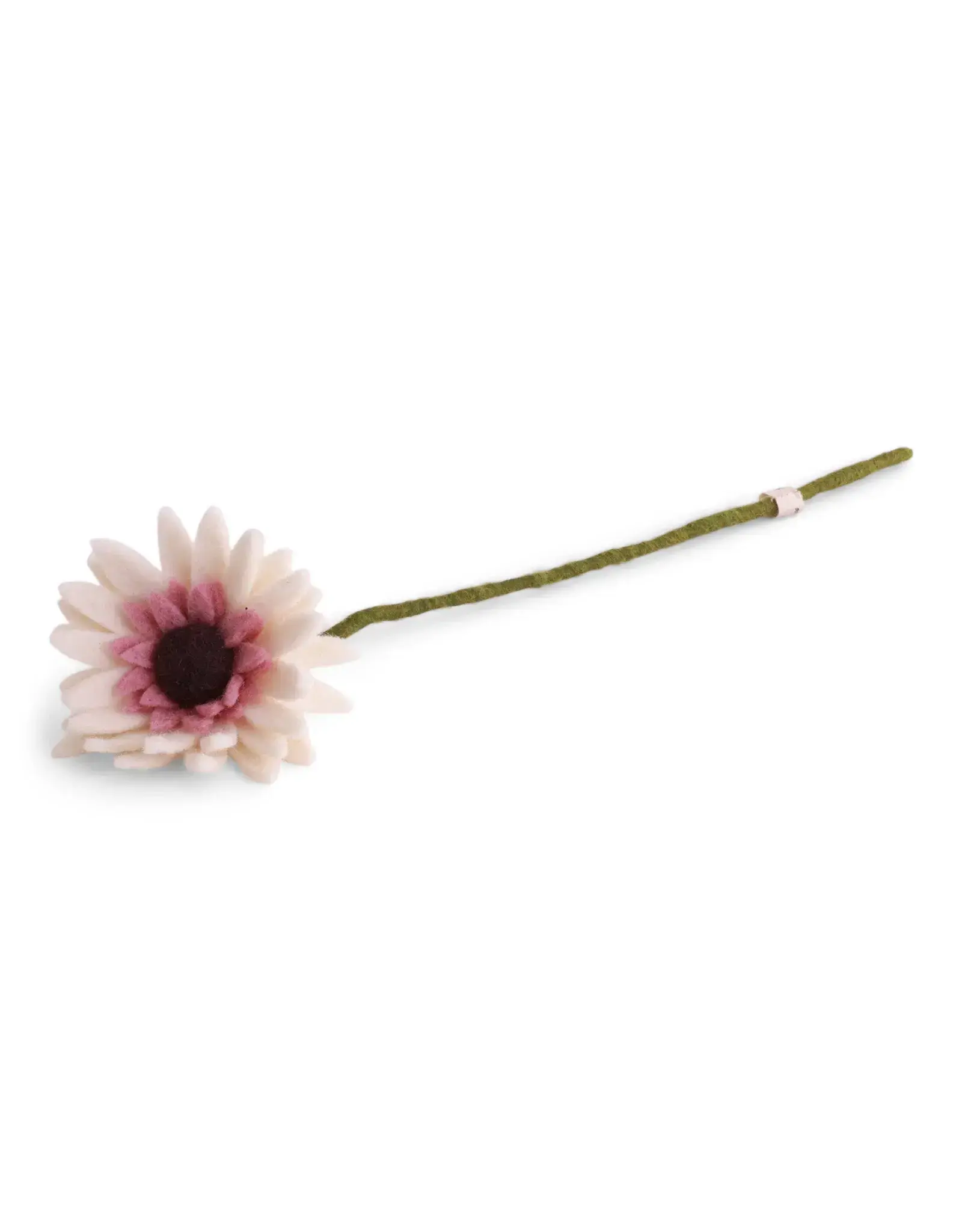 Gry & Sif Vilten Bloem, Gerbera - Wit - 30cm