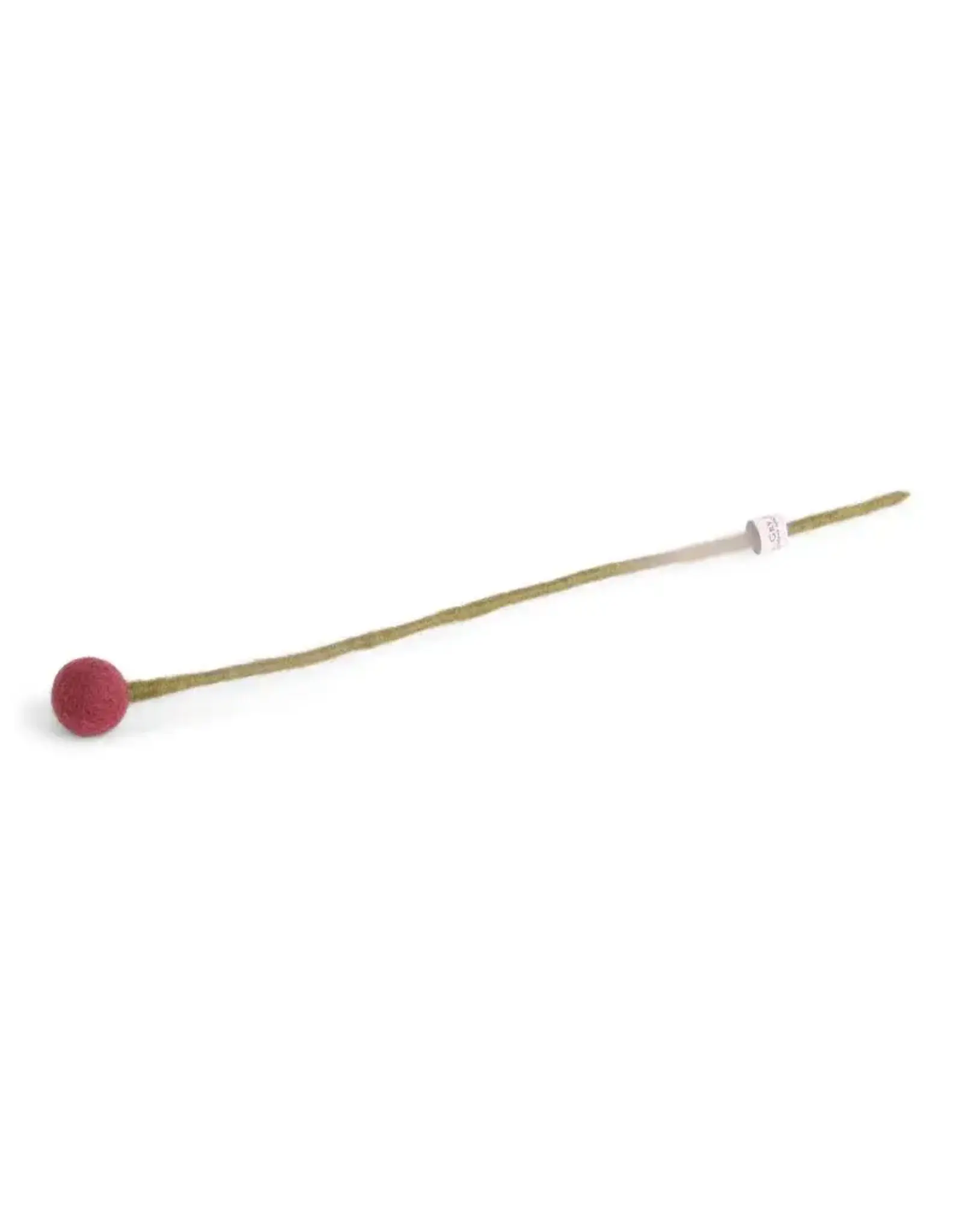 Gry & Sif Vilten Bloem - Bolletje, Wine Red - Ø 2x30cm