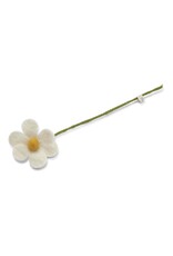 Gry & Sif Vilten Bloem - Simple Flower, White - 34cm