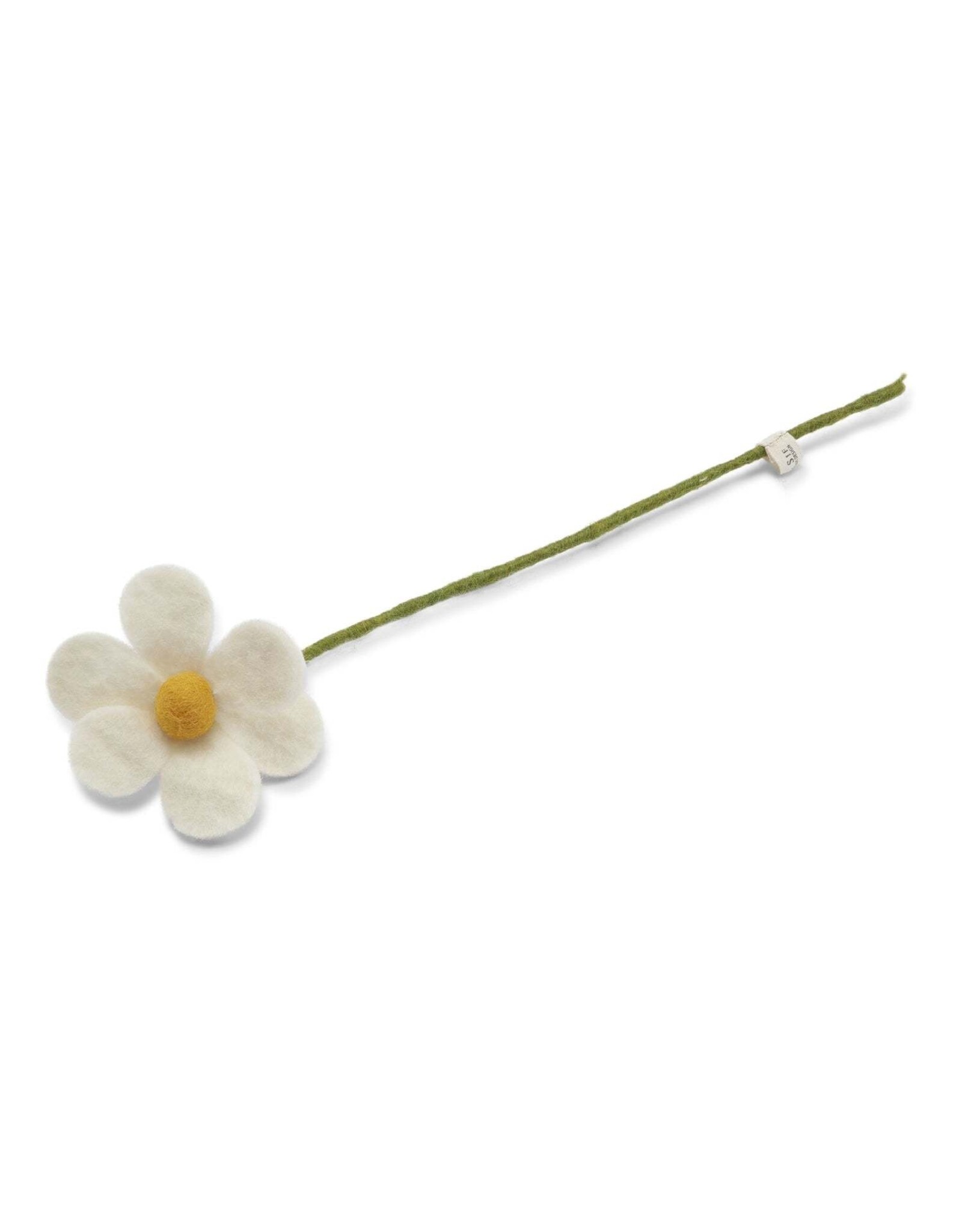 Gry & Sif Vilten Bloem - Simple Flower, White - 34cm