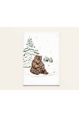 Kathings Wenskaart, Kerst L - Bear hug - Dubbele kaart (A5) + Envelop