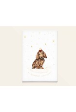 Kathings Wenskaart, Kerst L - Teckel - Dubbele kaart (A5) + Envelop