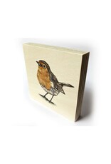 Kathings Houten Blokje - Robin - 10x10 cm