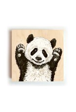 Kathings Houten Blokje - Panda - 10x10 cm