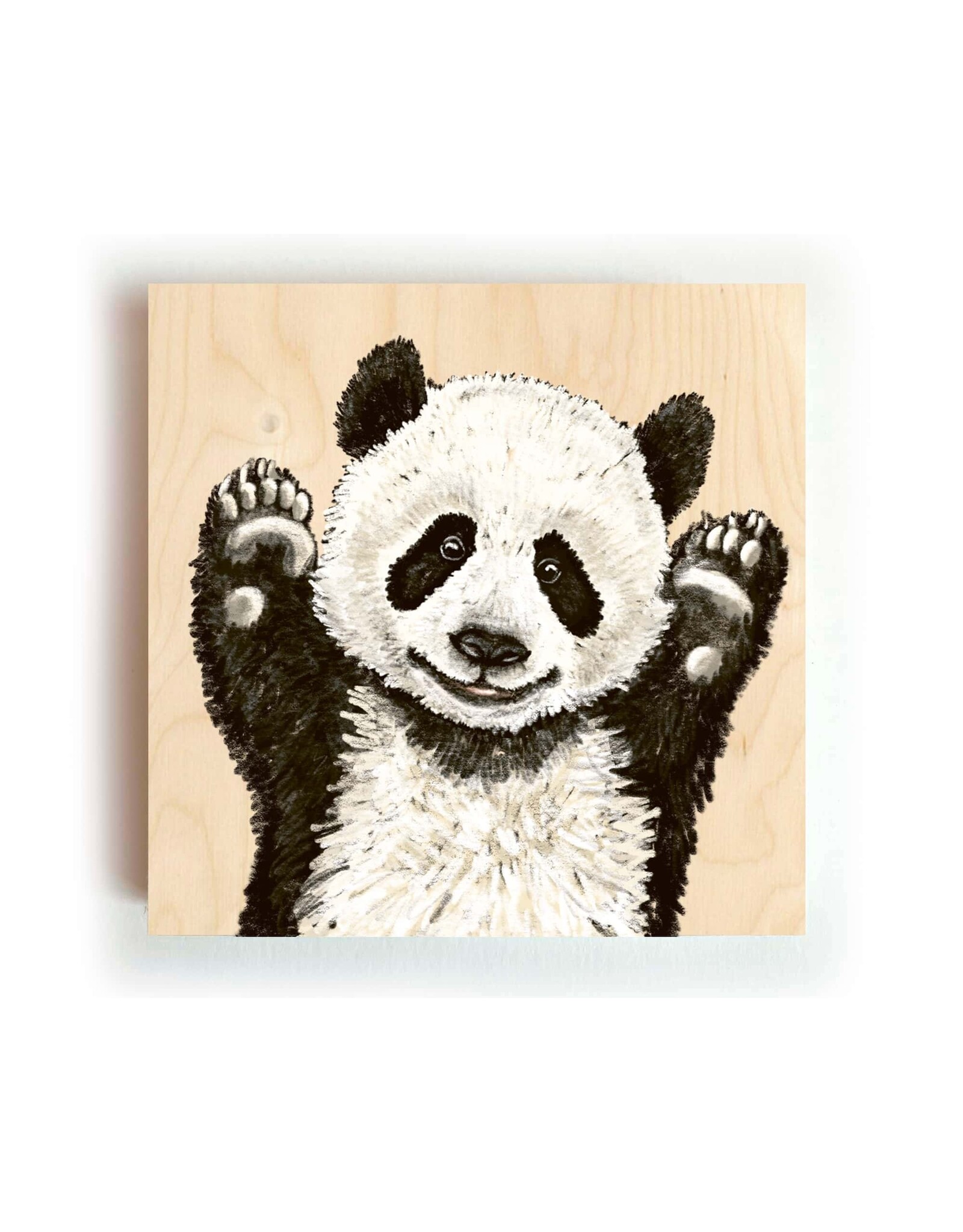 Kathings Houten Blokje - Panda - 10x10 cm