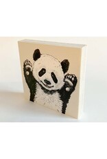 Kathings Houten Blokje - Panda - 10x10 cm